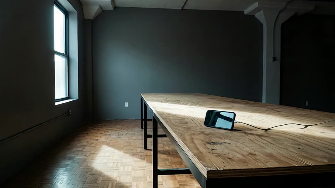 An empty office being prepared for the team.